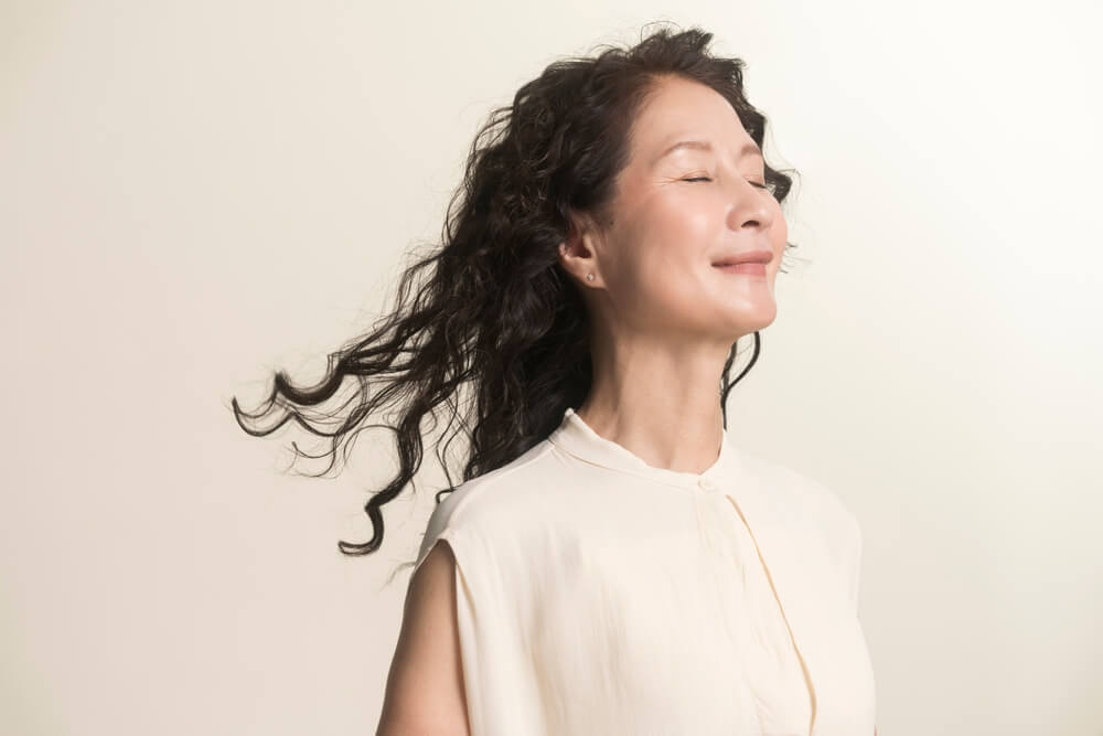 The beauty image of Asian women of the senior generation.